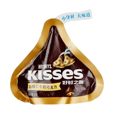 好时kisses 巴旦木牛奶巧克力 82g/袋 怎么样 好不好