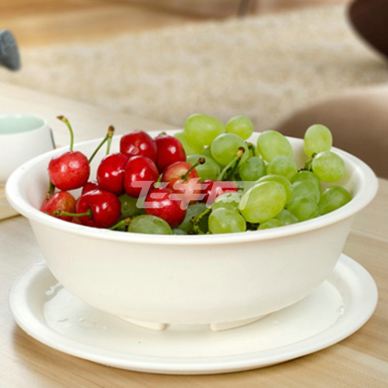 oasso 瓯粟 时尚水果碗 ql-018-020 芬德拉白 19.8*7