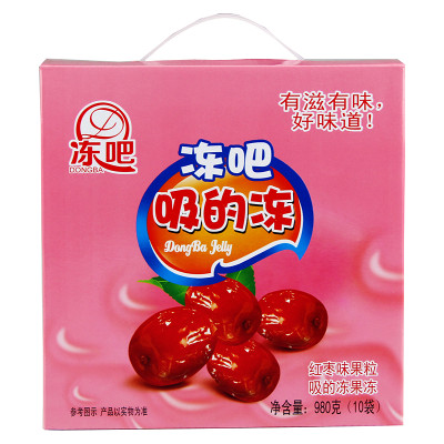 冻吧吸的冻红枣味果粒吸的冻果冻980克/盒怎么样 好不好