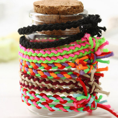 taoyee 韩版小饰品 简约头饰发绳手工编织打结橡皮筋发圈女发饰头绳