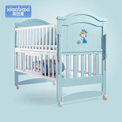 笑巴喜婴儿床实木欧式宝宝床bb床多功能游戏床摇床新生儿床怎么样 好
