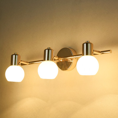 美吉特简约现代s金壁灯双头三头灯具镜前灯e14灯具玻璃灯罩怎么样 好