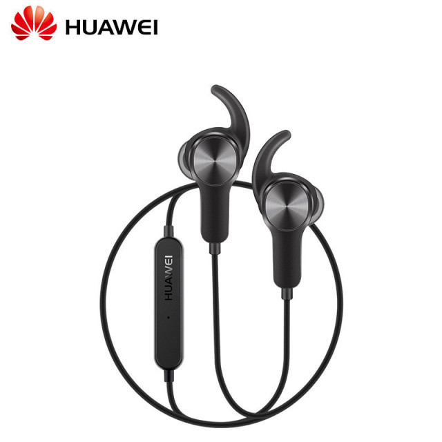 华为(HUAWEI)运动蓝牙耳机AM60 无线双入耳挂式耳塞 蓝牙4.1立体声跑步运动音乐蓝牙 黑色