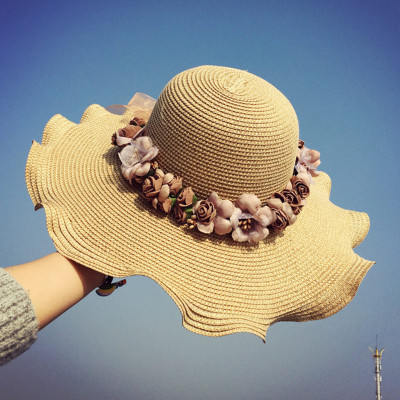 taoyee新款韩版女夏天花环草帽沙滩大沿遮阳帽子海边太阳帽怎么样 好