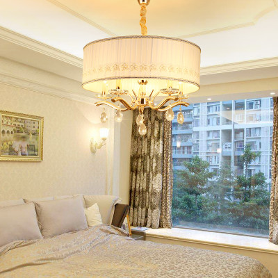美吉特美式欧式吊灯餐厅灯客厅灯酒店s金别墅高端水晶 布艺灯罩怎么样